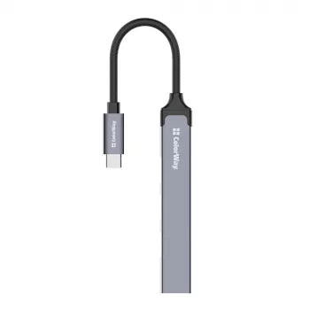 Dokavimo stotelė ColorWay CW-HUB04 4-in-1 USB-C – HDMI, Gigabit Ethernet, USB-A, PD pralaidumas