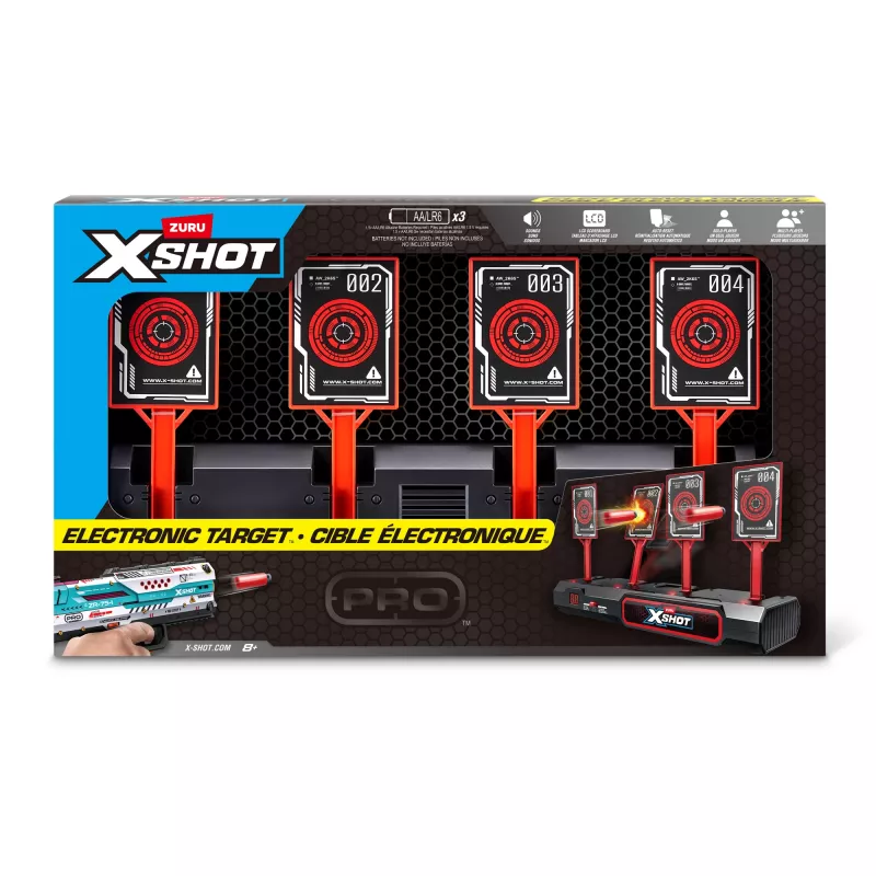 ZURU XSHOT Electronic Target elektrinis taikinys, 8 m., AA, juodas