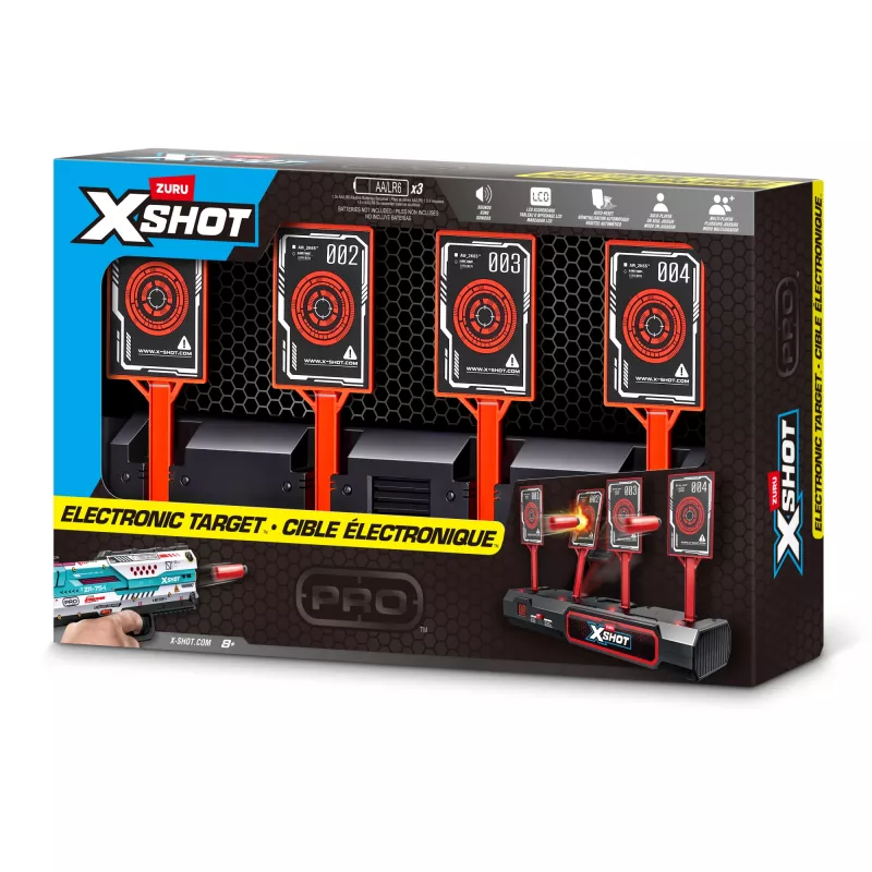 ZURU XSHOT Electronic Target elektrinis taikinys, 8 m., AA, juodas