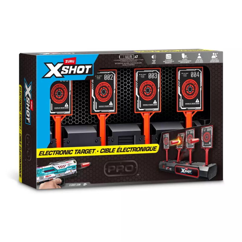 ZURU XSHOT Electronic Target elektrinis taikinys, 8 m., AA, juodas