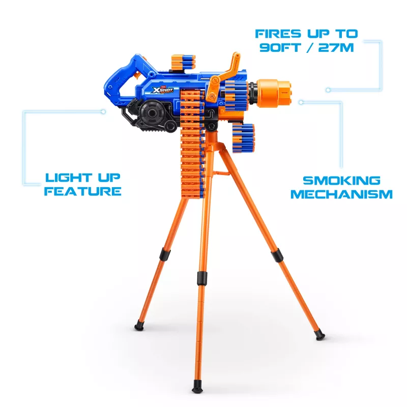 Pistoletas su putplasčio strėlėmis Zuru XSHOT Insanity Smoke N Barrel, 72 vnt.