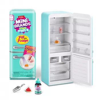 Žaidimų rinkinys Zuru Mini Brands Mini Minis Fill the Fridge – mini šaldytuvas su kolekcionuojamais maisto produktais