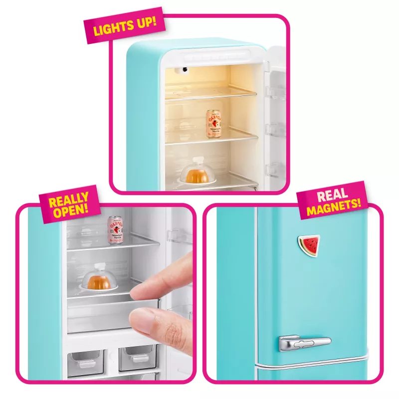 Žaidimų rinkinys Zuru Mini Brands Mini Minis Fill the Fridge – mini šaldytuvas su kolekcionuojamais maisto produktais