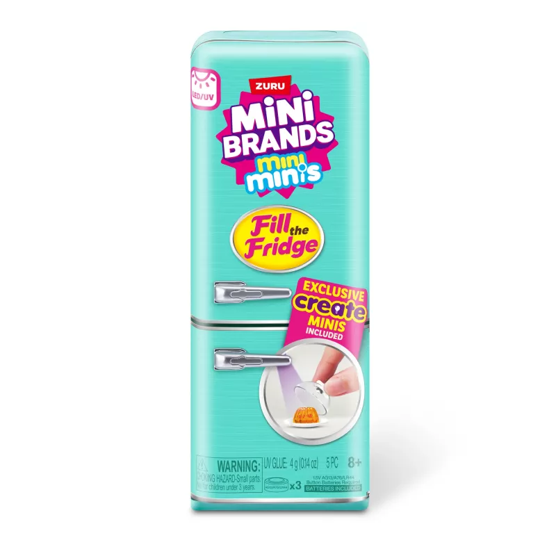 Žaidimų rinkinys Zuru Mini Brands Mini Minis Fill the Fridge – mini šaldytuvas su kolekcionuojamais maisto produktais