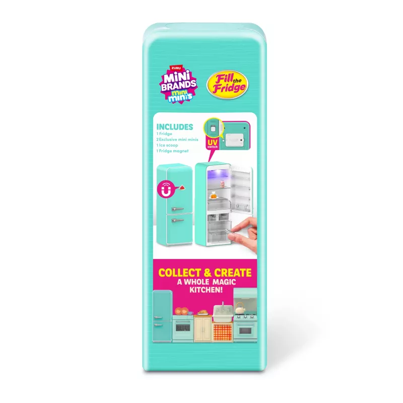 Žaidimų rinkinys Zuru Mini Brands Mini Minis Fill the Fridge – mini šaldytuvas su kolekcionuojamais maisto produktais