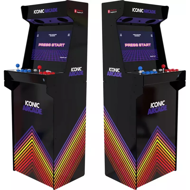 Arcade spintelė Iconic Arcade — Full HD IPS 21 colių, Cortex‑A72 1,5 GHz, 1 GB RAM, Wi‑Fi, Gigabit Ethernet, MicroSD, Bluetooth, DC maitinimas