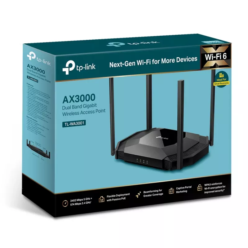 TP-Link TL-WA3001 belaidis prieigos taškas 2402 Mbit/s Juoda Power over Ethernet (PoE)