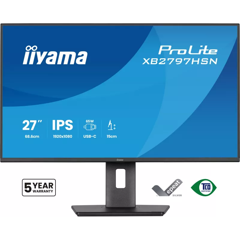 Monitorius iiyama ProLite XB2797HSN-B1 27 colių Full HD LCD juodas