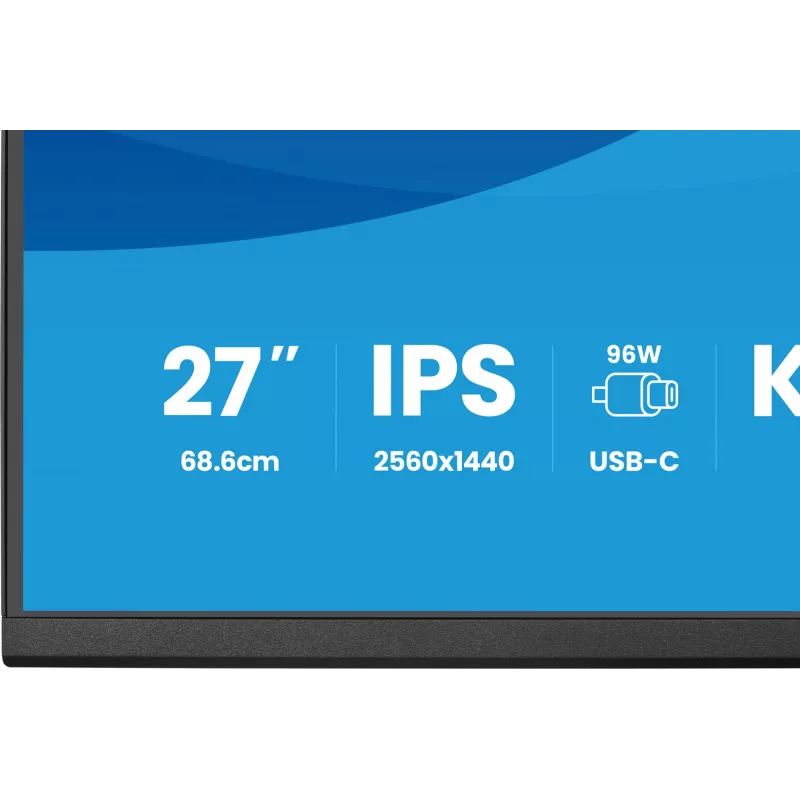 Monitorius IIYAMA ProLite XB2797QSNP-B1 27 colių (68,6 cm) 2560×1440 QHD LED, 16:9, matinis, garsiakalbiai, USB 3.2 šakotuvas, reguliuojamas aukštis, VESA