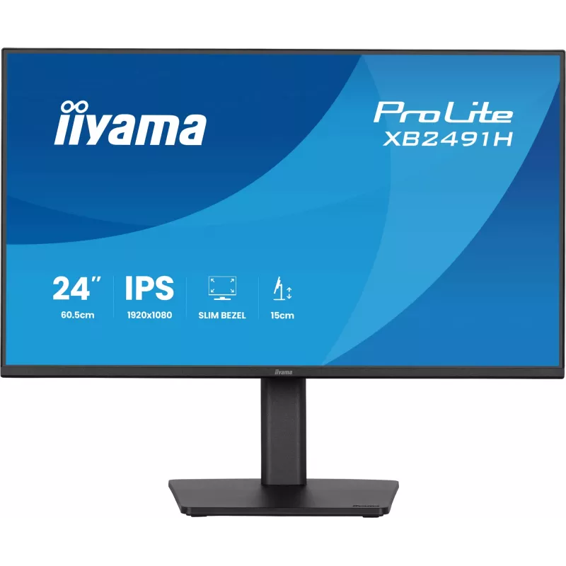 Monitorius IIYAMA ProLite XB2491H-B1 23,8 colio (60,5 cm) Full HD IPS LCD, 1920×1080, 178° žiūrėjimo kampas, VESA, aukštis reguliuojamas, juodas