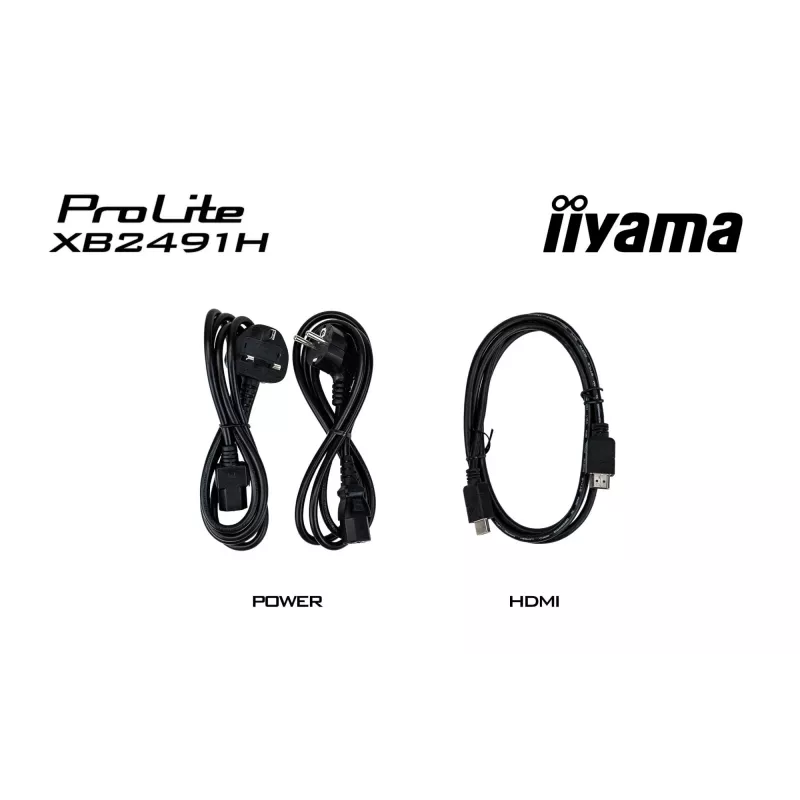Monitorius IIYAMA ProLite XB2491H-B1 23,8 colio (60,5 cm) Full HD IPS LCD, 1920×1080, 178° žiūrėjimo kampas, VESA, aukštis reguliuojamas, juodas