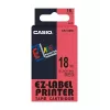Juostelė etiketėms Casio XR-18RD1 Juoda ant raudonos