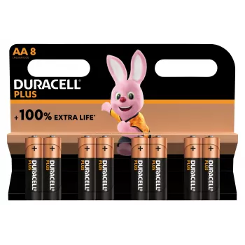 Duracell AA šarminė baterija 8 vnt.
