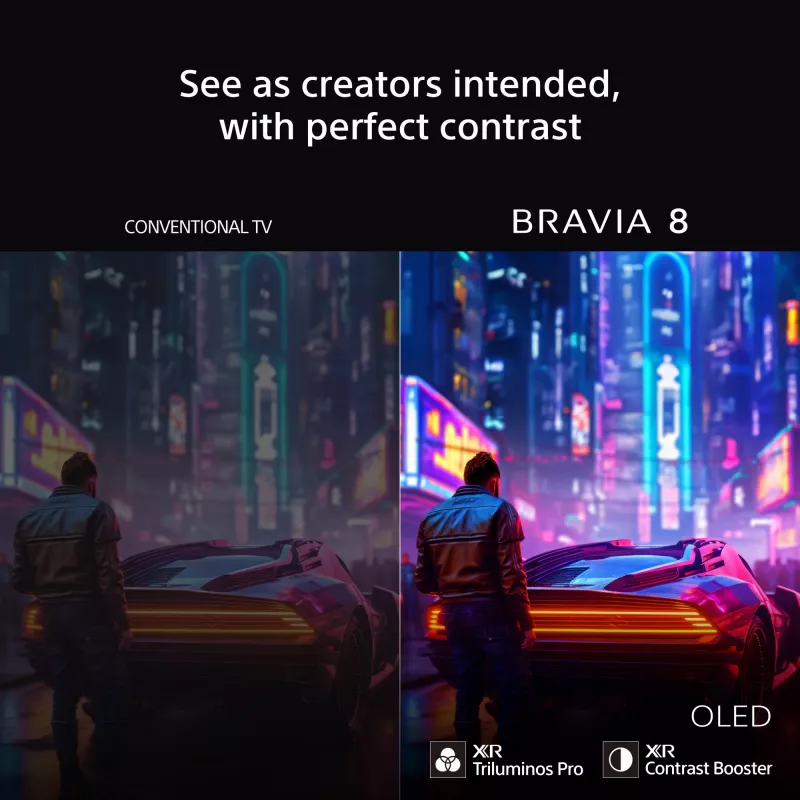 Sony BRAVIA 8 65 colių OLED 4K HDR televizorius su Google TV ir 3 metų PrimeSupport