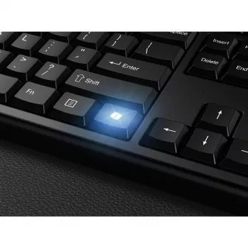 Kensington KM270 EQ Įkraunamas belaidis rinkinys – belaidė klaviatūra ir pelė, RF Wireless + Bluetooth, membraninė, QWERTZ, juoda