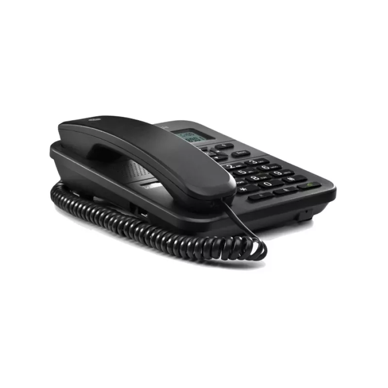 Motorola CT202 laidinis analoginis telefonas su garsiakalbiu ir skambučio ID, juodas