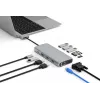 eSTUFF ES623010 12-in-1 USB-C stotelė su 4K HDMI, VGA, 100W PD įkrovimu, Gigabit Ethernet, aliuminis