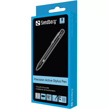 Sandberg Precision Active Stylus – aktyvus rašiklis išmaniesiems įrenginiams, juodas, aliuminis