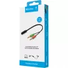 Sandberg adapteris ausinėms (mobilus) PC, 2 x 3,5 mm, vyriškas, 3,5 mm, moteriškas, juodas