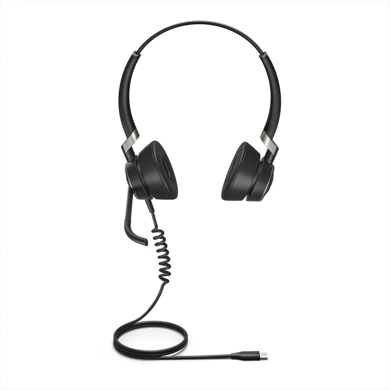 Jabra Engage 50 Stereo ausinės, laidinės, biurui/skambučių centrui, 20–20000 Hz, 96 g, juodos