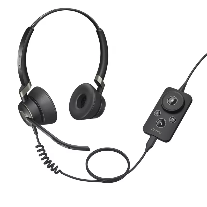 Jabra Engage 50 Stereo ausinės, laidinės, biurui/skambučių centrui, 20–20000 Hz, 96 g, juodos