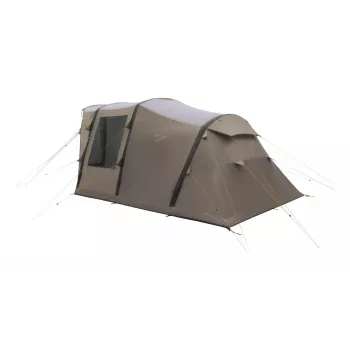 Pripučiamas tunelinis palapinė Easy Camp Senja 4 Air – 4 vietų, 3 m vandens stulpelis, 460×260×195 cm, ruda