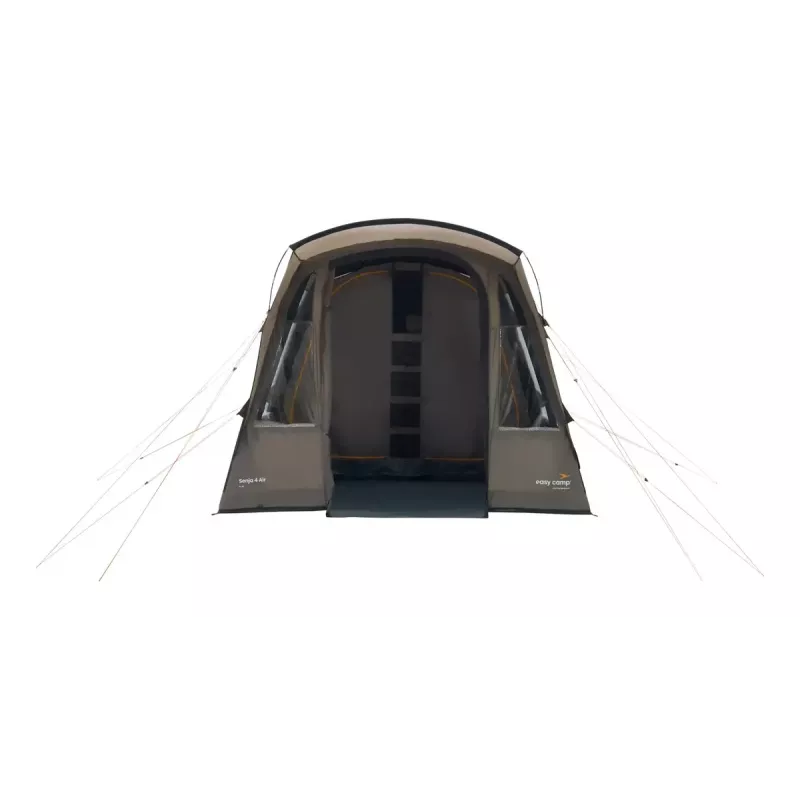 Pripučiamas tunelinis palapinė Easy Camp Senja 4 Air – 4 vietų, 3 m vandens stulpelis, 460×260×195 cm, ruda