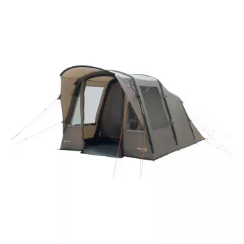 Pripučiamas tunelinis palapinė Easy Camp Senja 4 Air – 4 vietų, 3 m vandens stulpelis, 460×260×195 cm, ruda