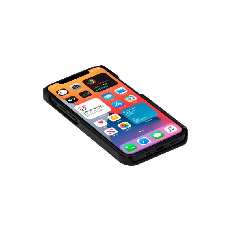 Dėklas-piniginė dbramante1928 Lynge, iPhone 12 mini 5,4 colio – juoda, 3 kortelių kišenės