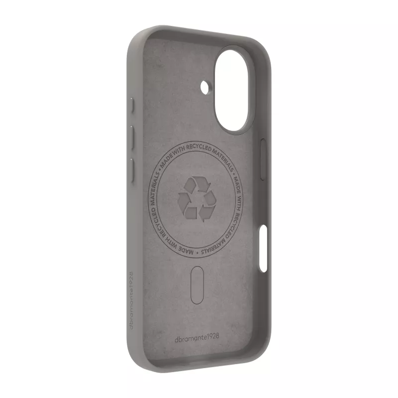 Dėklas mobiliesiems dbramante1928 Roskilde MS Kick ICON, skirtas Apple iPhone 17, vienspalvis pilkas, su stovu