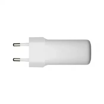 Sieninis įkroviklis d bramante re-charge Pro — 2× USB-C 25W, 110–240V, Baltas