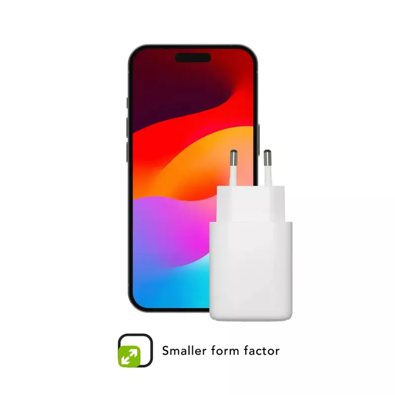 Sieninis įkroviklis d bramante re-charge Pro — 2× USB-C 25W, 110–240V, Baltas