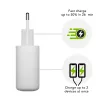 Sieninis įkroviklis d bramante re-charge Pro — 2× USB-C 25W, 110–240V, Baltas