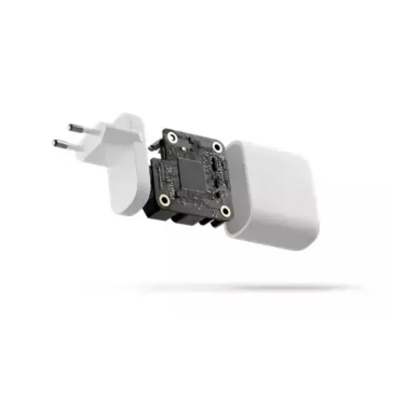 Sieninis įkroviklis d bramante re-charge Pro — 2× USB-C 25W, 110–240V, Baltas