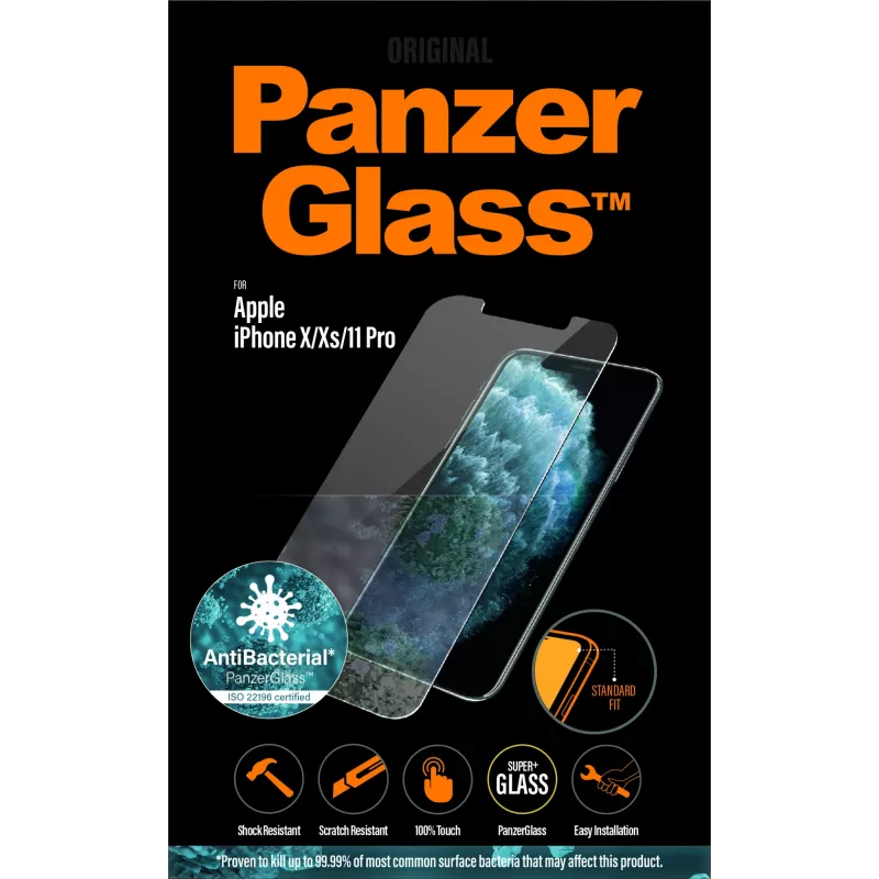 PanzerGlass ® Apsauginis stiklas iPhone 11 Pro | Xs | X | Standard Fit