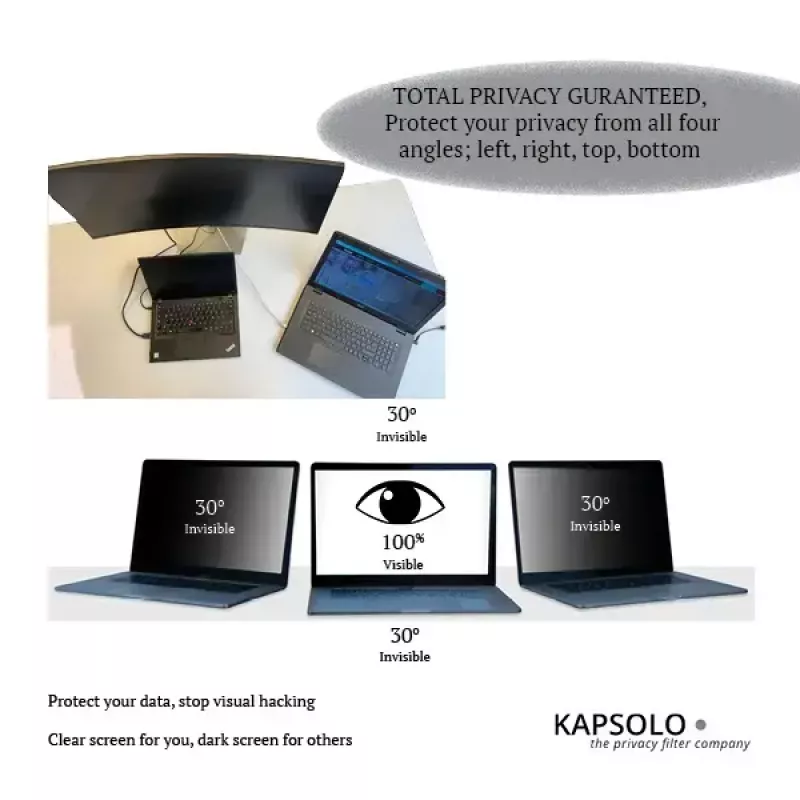 Privatumo filtro plėvelė Kapsolo 4 krypčių lipni, skirta iPhone 13 mini, 5,4 colio (13,7 cm), 50 % šviesos pralaidumas, 2H atsparumas įbrėžimams