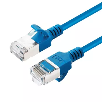 Microconnect V-FTP6A005B-SLIM tinklo kabelis 0,5 m Cat6a U/FTP (STP) mėlynas