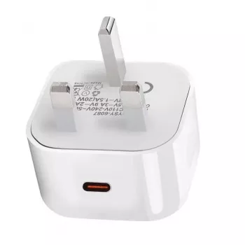 eSTUFF Home Charger USB-C PD 3A 20W, UK kištukas - baltas