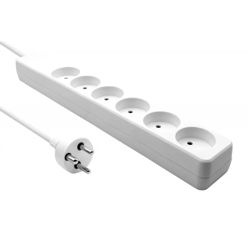 Microconnect MC-GRU0607DKW ilginimo laidas 7 m 6 kištukinių lizdų Vidaus baltas