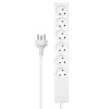 Microconnect MC-GRU0607DKW ilginimo laidas 7 m 6 kištukinių lizdų Vidaus baltas