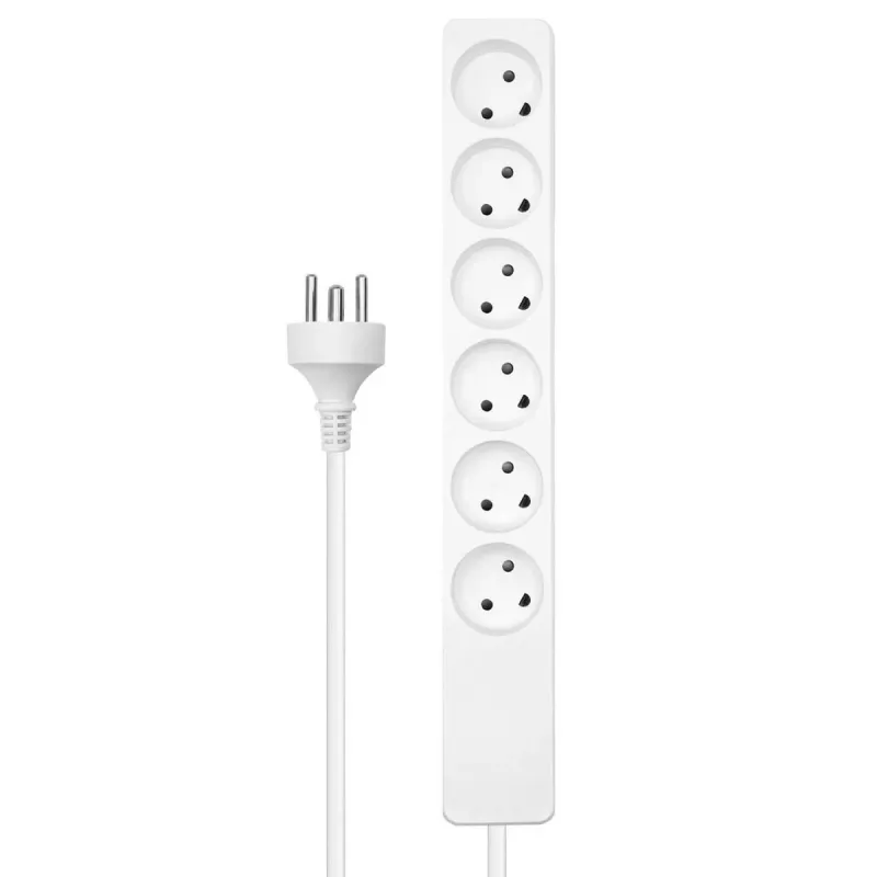 Microconnect MC-GRU0607DKW ilginimo laidas 7 m 6 kištukinių lizdų Vidaus baltas