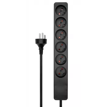 MicroConnect MC-GRU0607DKB ilginimo laidas 7 m 6 kištukinių lizdų