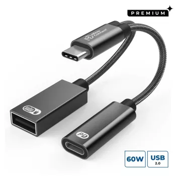 Vaizdo kabelio adapteris Microconnect MC-USBC-CFAF 0,13 m, vyriškas į moterišką