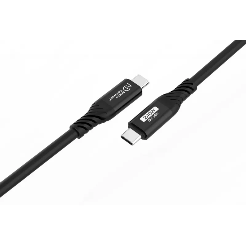 Microconnect USB4CC1-240W-80GBPS USB laidas USB4 Gen 3x2 1 m USB C juodas