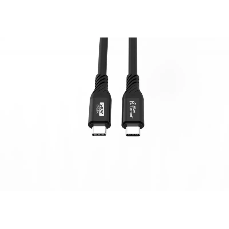 Microconnect USB4CC1-240W-80GBPS USB laidas USB4 Gen 3x2 1 m USB C juodas