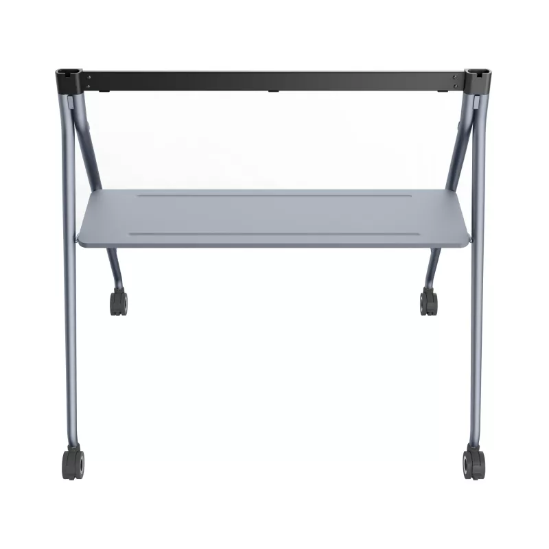 Grindinis stovas Yealink MB-FS-P750T sidabrinis su padėklu, skirtas MeetingBoard Pro 75 colių