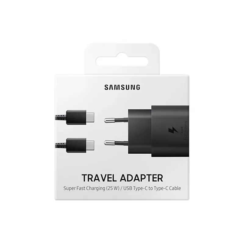 Samsung EP-TA800NBEG maitinimo adapteris / keitiklis Vidaus / lauko 25 W Juoda