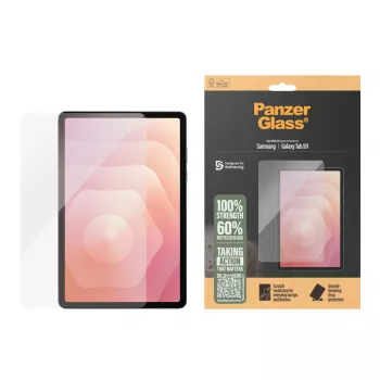 PanzerGlass apsauginis stiklas Samsung Galaxy Tab S11 — grūdintas stiklas, PET, silikonas, Ultra-Wide Fit, permatomas