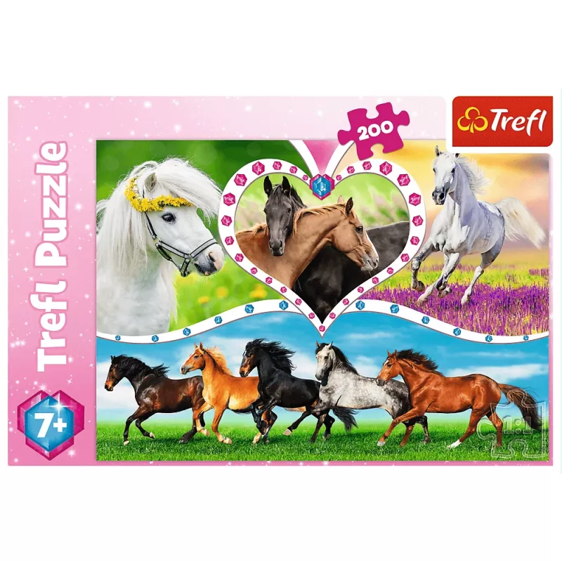 Trefl dėlionė iš 200 dalių „Gražūs žirgai“ (13248)