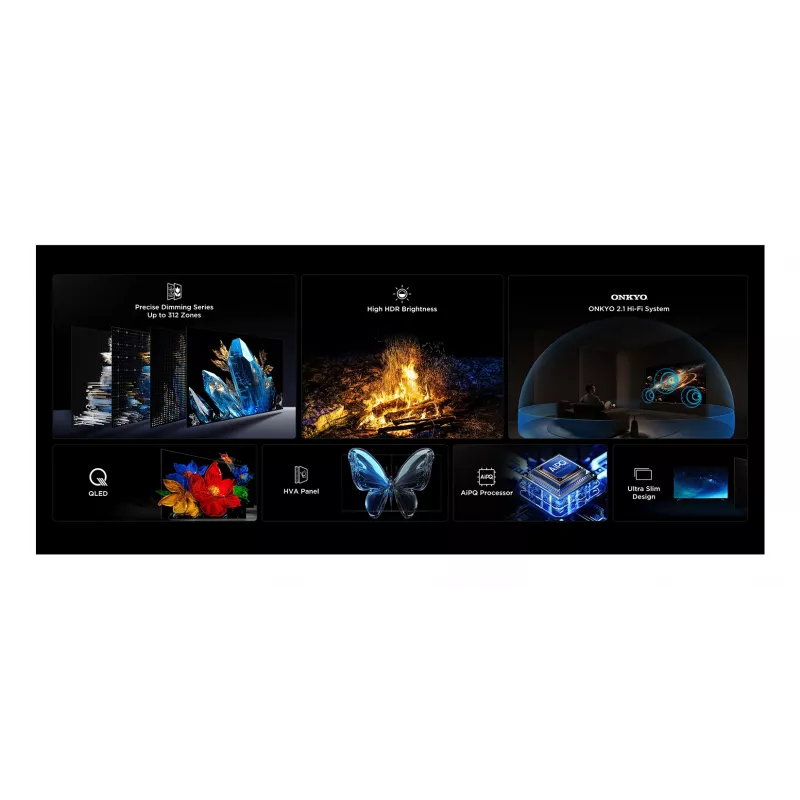 TCL Q6C 75Q6C televizorius 190,5 cm (75 col.) 4K Ultra HD Smart TV Wi-Fi Metalinė spalva